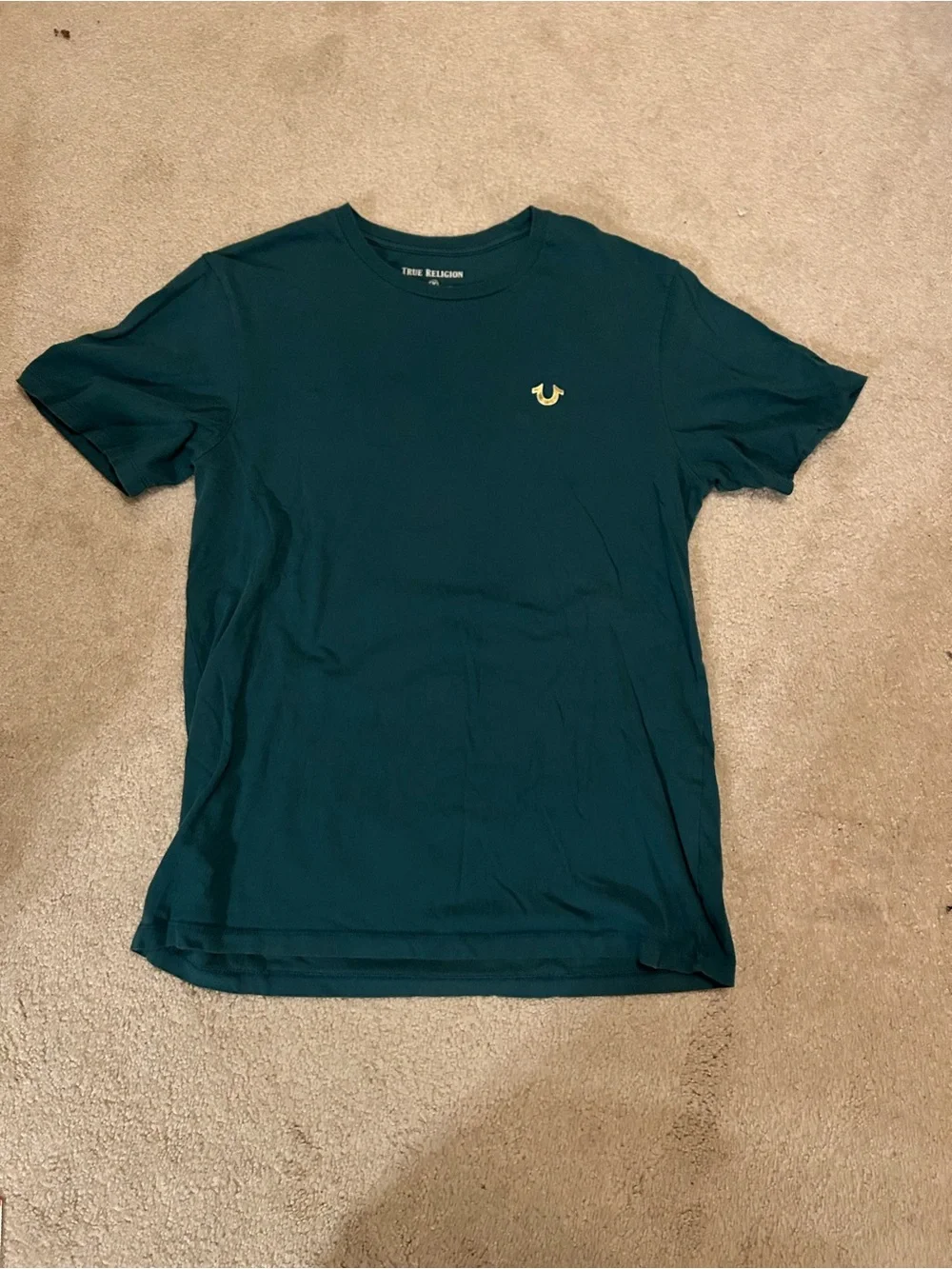 True Religion Deep Teal Short Sleeve Logo Tee